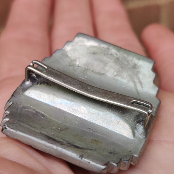 Vintage Art Deco Pot Metal Belt Buckle - Picture 6 of 7
